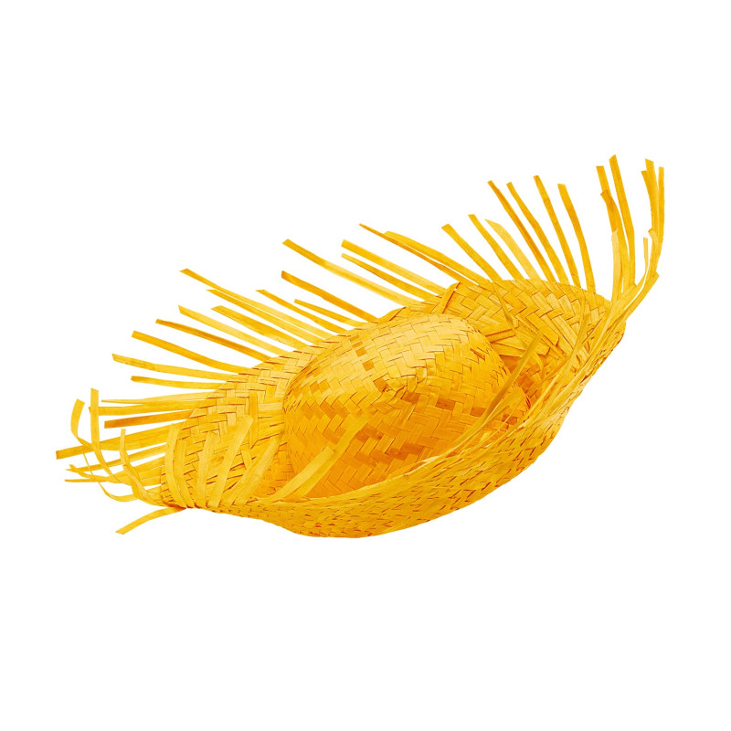 Slaměný klobouk plážový žlutý